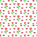 set of plasicine pink rose bouquet saemless wallpaper background plasticine concept love ,celebration , congratulation , on white