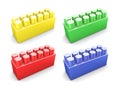 Set of plastic construction element