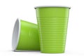 Set of plastic party cup for college ping pong game on white background