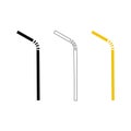 Set of plastic straw icon isolated on white background Royalty Free Stock Photo