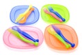 Set plastic ware Royalty Free Stock Photo