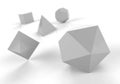 Set of platonic shapes Royalty Free Stock Photo