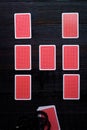 Set of playing cards. Gambling, hobby and divination concept Royalty Free Stock Photo
