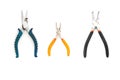 set of pliers isolated on white background Royalty Free Stock Photo