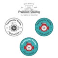 Set of plumbing and heating vintage labels. Outdoor for you comp