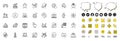 Set of Podcast, Ab testing and Manager line icons for web app. Pictogram icon Vector