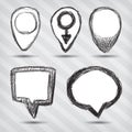 Set of pointer icons Royalty Free Stock Photo