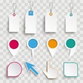 Set Pointers Markers Price Stickers Transparent Royalty Free Stock Photo