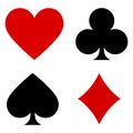 set poker cards symbols Royalty Free Stock Photo