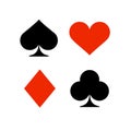 Set of Poker Icon. Isolated Vector Illustration