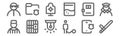 Set of 12 police icons. outline thin line icons such as baton, ball, prison, jail, shooting target, police file