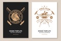 Set of Polo club sport badges, patches, emblems, logos. Vector illustration. Vintage monochrome equestrian label with Royalty Free Stock Photo