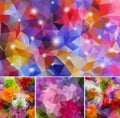 Set Polygonal Backgrounds Royalty Free Stock Photo