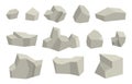 Set of polygonal stones vector