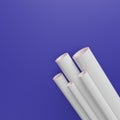 Set Of Polypropylene Plastic Pipes On Blue Background Royalty Free Stock Photo