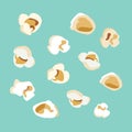 Set of popcorn flat design Royalty Free Stock Photo