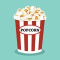 Set of popcorn flat design Royalty Free Stock Photo