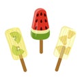 Set of Popsicles Royalty Free Stock Photo