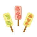 Set of Popsicles Royalty Free Stock Photo