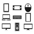 Set of popular gadgets. Vector illustration. Icons Royalty Free Stock Photo