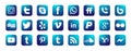 Set of popular social media logos icons Instagram Facebook Twitter Youtube WhatsApp element vector on white background Royalty Free Stock Photo