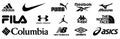 Set of popular sportswear manufactures logos