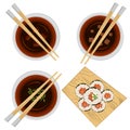 Set of portion variations of miso soup