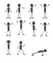 Set poses cartoon vector man Royalty Free Stock Photo