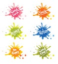 Set of positive icons with good wishes Royalty Free Stock Photo