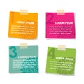 Set of post it stick notes papers, illustration i