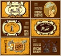 Set of postage stamps with different beer labels.