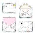 Set of postal envelopes