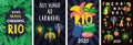 Brazilian Carnival posters set