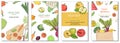 Set of posters with vegetables and fruits.