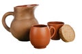 Set of Pottery, it is isolated Royalty Free Stock Photo