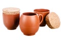 Set of Pottery, it is isolated Royalty Free Stock Photo
