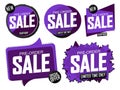 Set Pre-Order Sale banners design template, discount tags