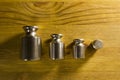 Set of precision weights for a balance scale