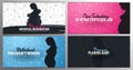 Set of Pregnancy banners. In vitro fertilization. Artificial insemination. Hand draw sketch background with moving