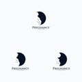 Set of pregnancy logo design vector