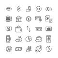 Set of premium finance icons in line style. Royalty Free Stock Photo