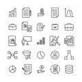 Set of premium freelance icons in line style.