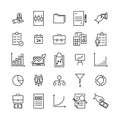 Set of premium freelance icons in line style.