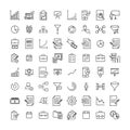 Set of premium freelance icons in line style.