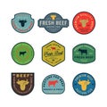 Set of premium fresh beef labels. vector illustration Royalty Free Stock Photo