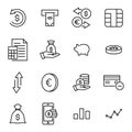 Set of premium investments icons in line style. Royalty Free Stock Photo