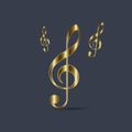 Set of premium music notes symbols, icons, elements, used in music concepts design and vector, illustration Royalty Free Stock Photo