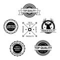 Set of Premium Quality and Guarantee labels and badges