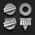 Set premium quality and guarantee labels Royalty Free Stock Photo