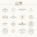 Set of premium quality labels and badges Royalty Free Stock Photo